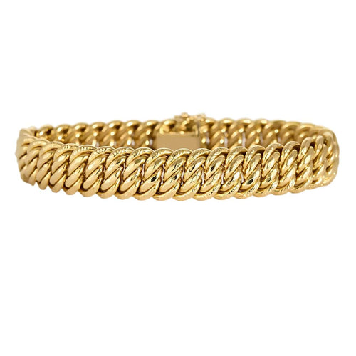 Bracelet Bracelet mailla Américaine en or jaune 58 Facettes SL7138
