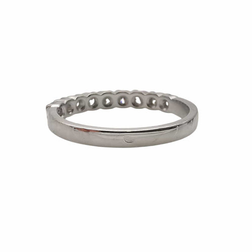 Bague 52 Bague Alliance en or blanc et diamants 58 Facettes