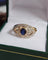 Bague 53.5 Bague or jaune, saphir, diamants 58 Facettes 457