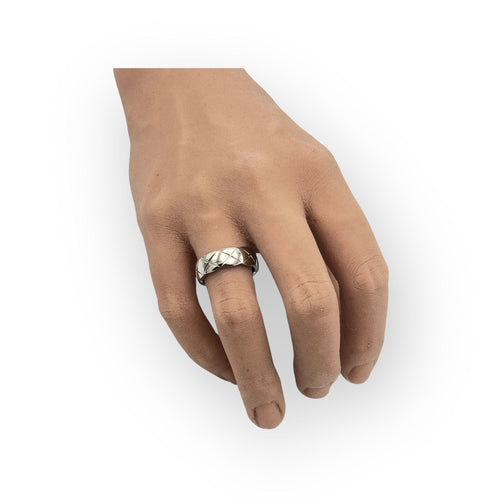 Bague 56 CHANEL - Bague or blanc Coco Crush Petit Modèle 58 Facettes 149060164