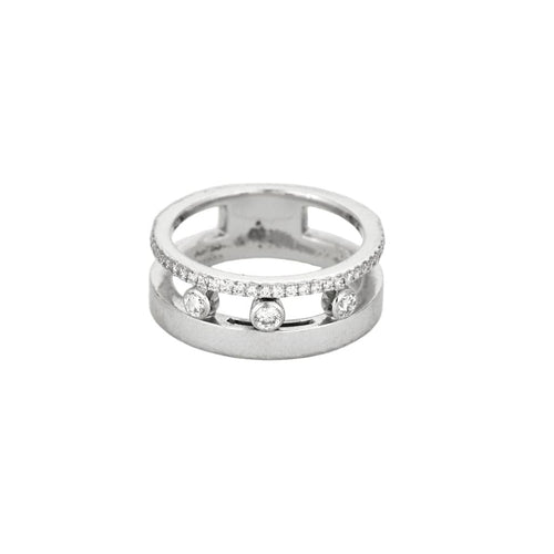 Bague 50.5 MESSIKA - Move Romane - Bague en Or blanc et diamants 58 Facettes 250324