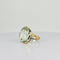 Bague 56.5 Bague solitaire en or jaune, spinelle verte ovale à facettes de 8 carats 58 Facettes 2501101