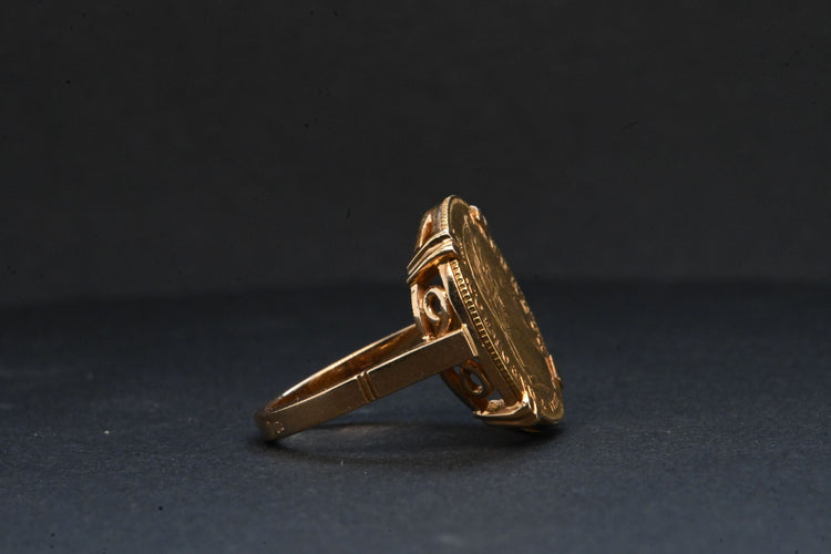 Bague 49 Bague Basée Sur Une Monnaie En Or Napoléon III 58 Facettes