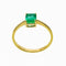 Bague 56 Bague en or jaune avec émeraude colombienne 58 Facettes 50302