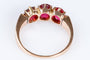 Bague 52 Bague en or rose 18 carats ornée de 3 rubis ovales de 0,66 carats total 58 Facettes BG-RBS-1-101