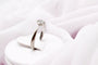 Bague Bague solitaire serti clos or blanc et diamant 0,35 ct G VS 58 Facettes 240328