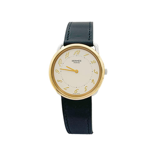 Montre Montre HERMÈS, "Arceau", plaqué or et acier. 58 Facettes 34828