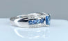 Bague 54 Bague en or blanc en saphirs et diamants 58 Facettes AB323