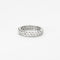 Bague 54 Alliance en or gris ornée de diamants 58 Facettes GS5