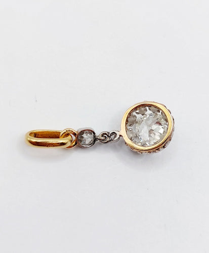 Pendentif Pendentif antique taille ancienne en or 18k et platine et diamants 58 Facettes A06669