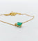 Collier Collier et pendentif vintage or jaune et émeraude en sertis griffes 58 Facettes A05509