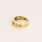 Bague jonc matelassée sertie de quartz de couleurs