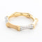 Bague 53 RAINBOW K - Bague Bamboo or jaune et diamants 58 Facettes 85782