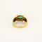 Bague 54 Bague en or jaune et or gris, émeraude et diamants 58 Facettes EPI1313