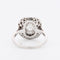Bague 45.5 Bague de Fiançailles Style Art Déco Double Halo, Platine et Diamants 58 Facettes 346