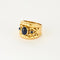 Bague 56 Bague jonc or jaune et saphir 58 Facettes SAI0527