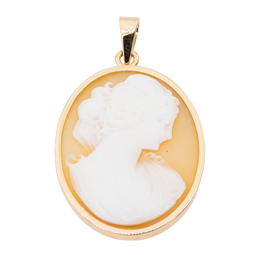 Pendentif Pendentif Camée Or jaune Coquille 58 Facettes 2912921CN