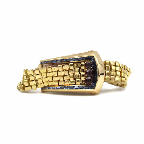 Bracelet Bracelet Ceinture - Or jaune, Saphirs & Rubis 58 Facettes 250202R