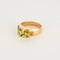 Bague 56 Bague en or jaune, péridot et citrines 58 Facettes MON0771