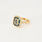 Bague 52 Bague style Art Déco or jaune, diamants, saphirs 58 Facettes