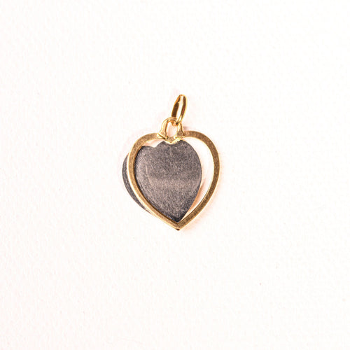 Pendentif AUGIS-Médaille d'amour cœur rubis or jaune or blanc 58 Facettes