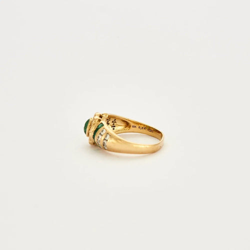 Bague 55 BAGUE FLEUR DIAMANTS ET EMERAUDES 58 Facettes BO/230103