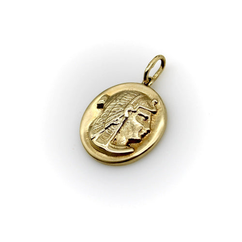 Bague 14K Gold Revival Egyptien Charme Nekhbet 58 Facettes