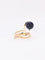 Bague 57 Bague moderniste or jaune sodalite 58 Facettes 1087.16