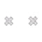 Boucles d'oreilles Boucles d'oreilles Tiffany & Co., "Croix", diamants, platine. 58 Facettes 33928