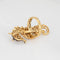 Pendentif 54 Bague hippocampe transformable en pendentif en or jaune et diamants. 58 Facettes G14201