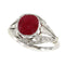 Bague 52 Bague de rêve décorative en rubis et diamants birmans 58 Facettes 16319-0014