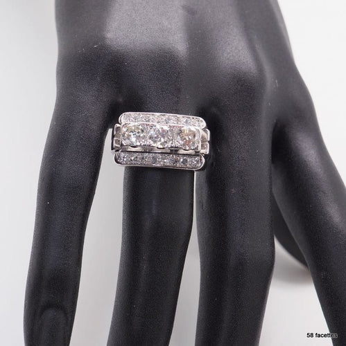 Bague 54.5 Bague diamants art déco ref 4983 58 Facettes 4983