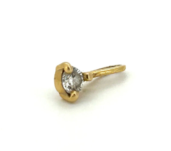 Pendentif Pendentif or 18kt avec un diamant de 0.50cts poids total 0.38 grammes 58 Facettes 461
