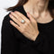 Bague 52 Bague en opale naturelle de 3,06 ct, diamant, platine, taille 7,25, bijoux fins Estate 58 Facettes G14063