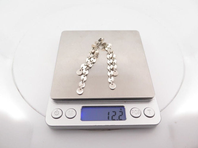 Boucles d'oreilles boucles d'oreilles HERMES es confettis argent massif 58 Facettes 259936