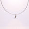 Collier Collier or blanc avec pendentif forme vague serti de diamants 58 Facettes