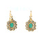 Boucles d'oreilles Boucles d'oreilles pendantes en or et diamants émeraude de Colombie Art Déco 58 Facettes