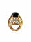 Bague 52 Bague dôme en or jaune ornée d’un grenat entouré de diamants. 58 Facettes