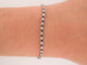 Bracelet bracelet riviere de diamants et saphirs 2ct maille tennis en or blanc 58 Facettes 260237