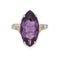 Bague 53 Vintage Art Déco Améthyste Navette Bague Or Blanc Estate Fine Jewelry 58 Facettes G12087
