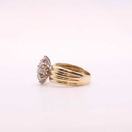 Bague 53 Bague Fleur de Diamants or jaune 58 Facettes