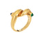 Vintage Bulgari Knot Ring Sapphire Emerald 18k Yellow Gold Sz 5 Signed Jewelry 58 Facettes G13941