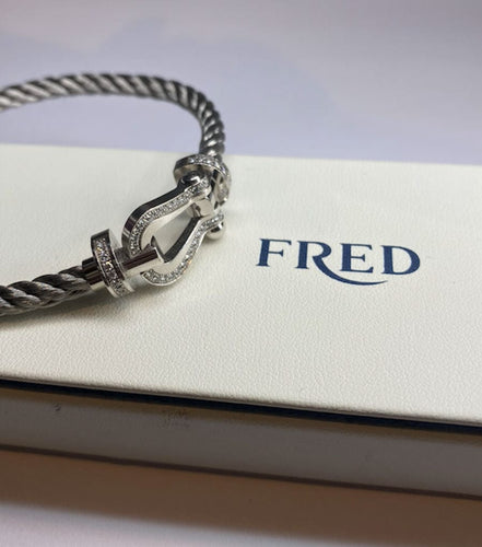 Bracelet Bracelet Fred Force 10 Grand Modèle pavé 58 Facettes 250072