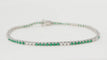 Bracelet Bracelet rivière en or blanc, émeraudes et diamants 58 Facettes 32238