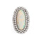 Bague Bague vintage allongée en or blanc 14 carats avec opale 9 carats et diamants 2,25 carats Taille 5,5 58 Facettes G14141