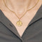 Pendentif AUGIS - Médaille d'Amour - Or jaune, diamant et rubis de synthèse 58 Facettes CHOL0904