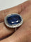 Bague 54 Très belle bague ornée d'un imposant Saphir de CEYLAN NON CHAUFFE 58 Facettes 214520