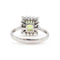 Bague 54 Bague en or blanc avec péridot et diamants 58 Facettes