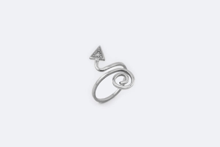 Bague Oro Bianco / 13 Bague en or blanc avec diamants 58 Facettes anl178