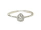 Bague Solitaire en or blanc et diamants en forme de poire 58 Facettes 24978